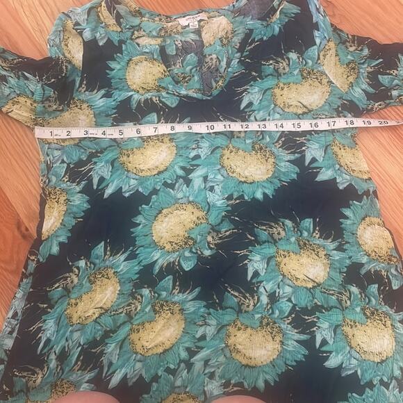 Umgee Floral Sunflower Swing Dress - Size Small - Picture 6 of 7
